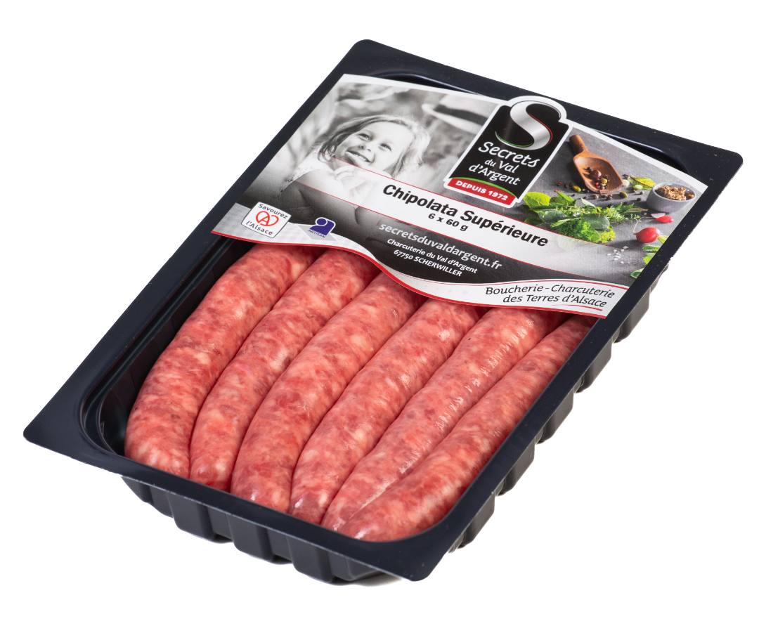 Chipolatas x6 barquette Secrets du Val d'Argent : photo du produit rappelé le 14/10/2026