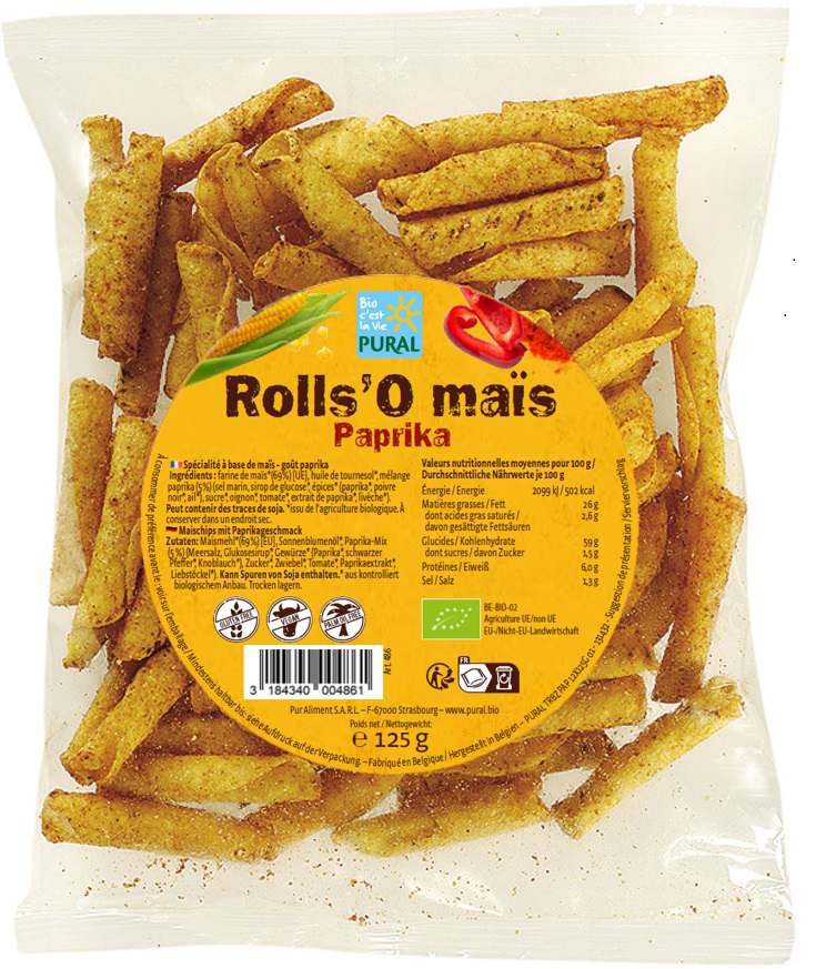 Chips de maïs - chips'o maïs/rolls'o maïs Pural : photo 2 sur 5 du produit rappelé le 28/07/2022