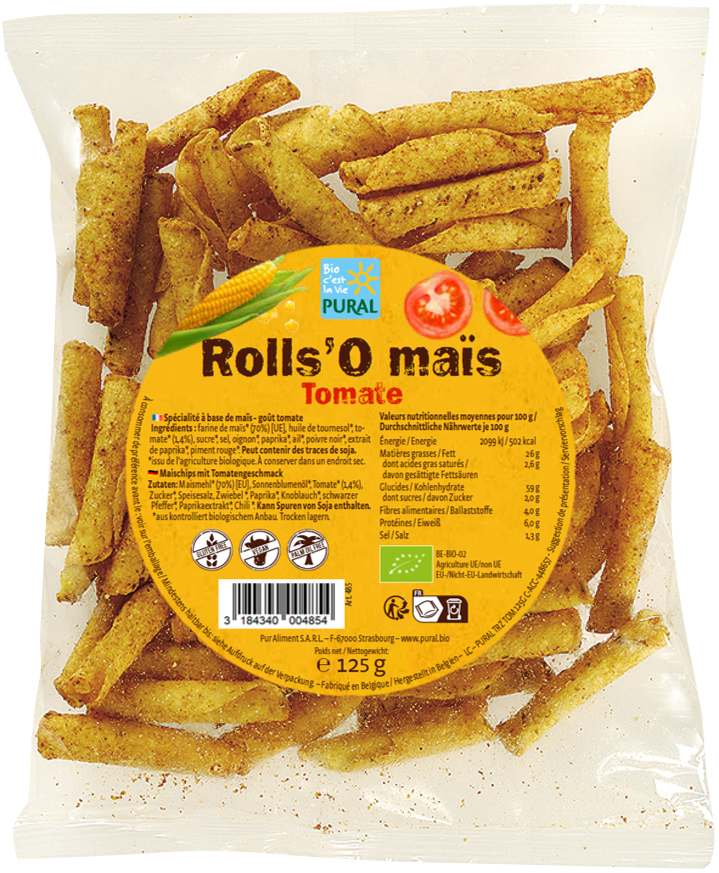 Chips de maïs - chips'o maïs/rolls'o maïs Pural : photo 3 sur 5 du produit rappelé le 28/07/2022