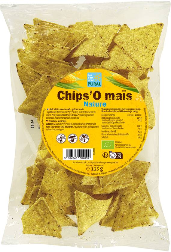 Chips de maïs - chips'o maïs/rolls'o maïs Pural : photo 4 sur 5 du produit rappelé le 28/07/2022