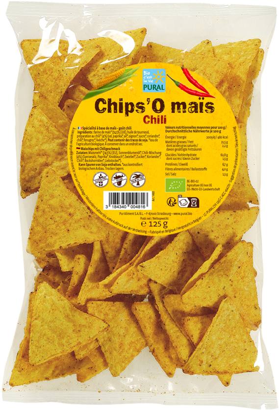 Chips de maïs - chips'o maïs/rolls'o maïs Pural : photo 5 sur 5 du produit rappelé le 28/07/2022