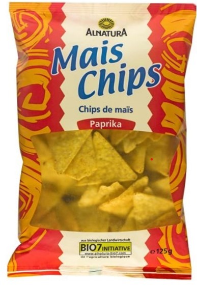 Chips de maïs paprika Alnatura : photo du produit rappelé le 05/07/2022