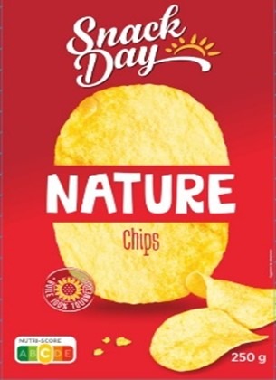 Chips salées Snack Day : photo du produit rappelé le 05/06/2025