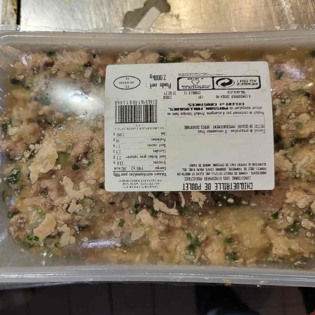 Chiquetaille de poulet : photo du produit rappelé le 11/02/2025
