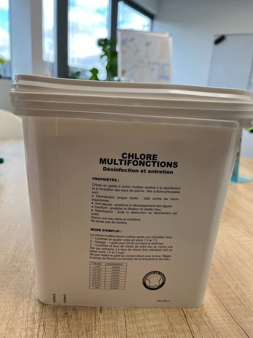 Chlore multiactions 4 actions 5 kgs Cash Piscines : photo 2 sur 4 du produit rappelé le 28/11/2023