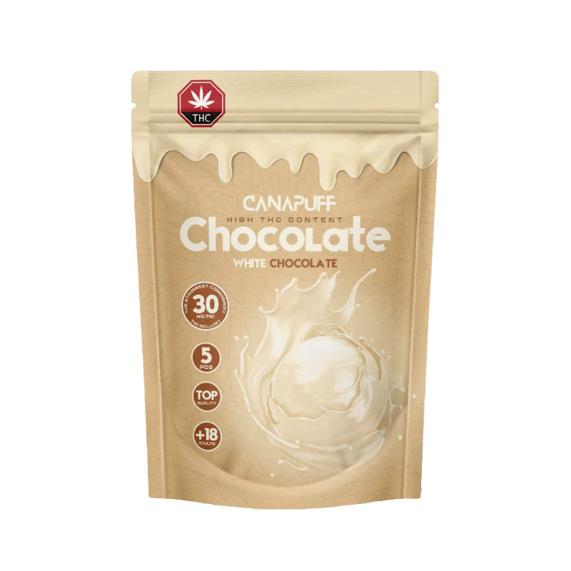 Chocolat blanc 30mg delta 9 Canapuff : photo du produit rappelé le 12/05/2026
