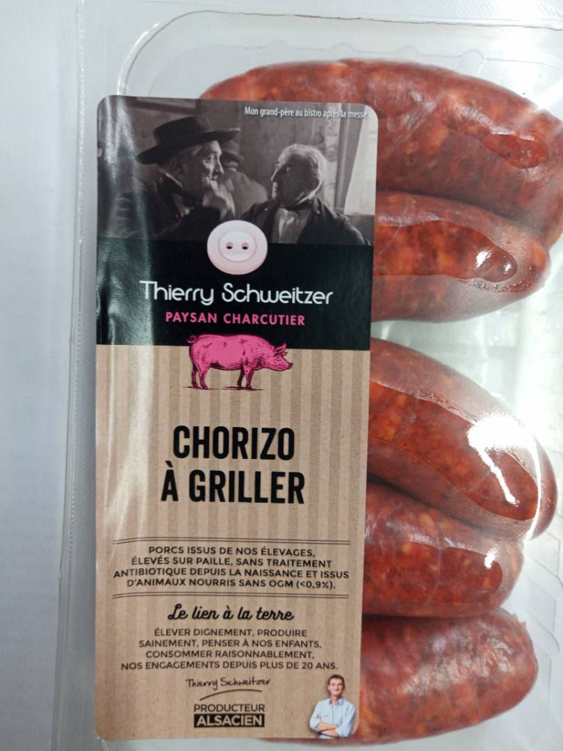 Chorizo à griller Thierry Schweitzer : photo du produit rappelé le 26/07/2024