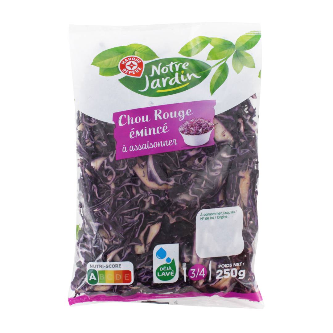 Chou rouge emince 250g Notre Jardin : photo du produit rappelé le 07/10/2025