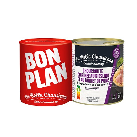 Choucroute cuisinée au riesling et au jarret de porc La Belle Chaurienne : photo du produit rappelé le 19/12/2025