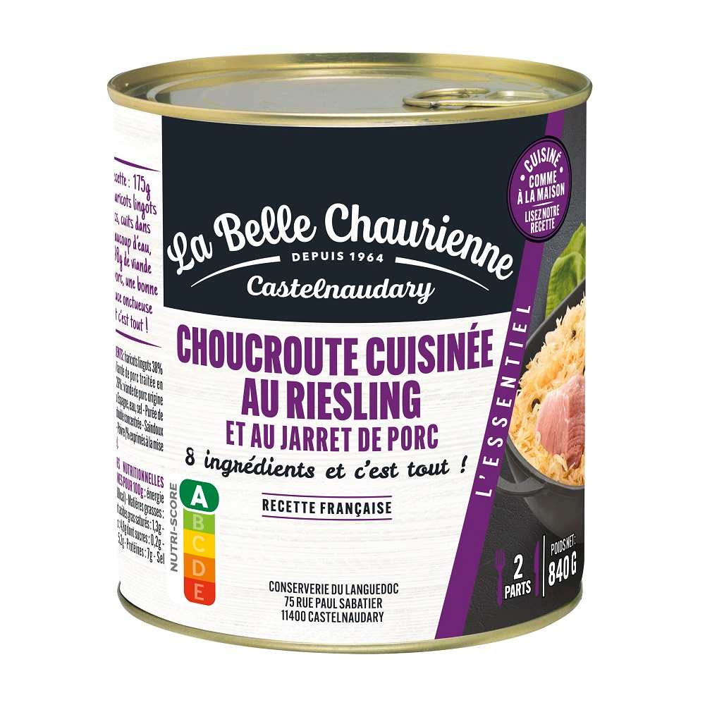 Choucroute cuisinée au riesling et au jarret de porc La Belle Chaurienne : photo 2 sur 2 du produit rappelé le 19/12/2025