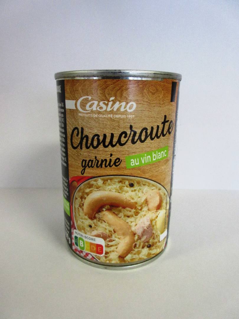 Choucroute garnie 800g Casino : photo du produit rappelé le 15/03/2022