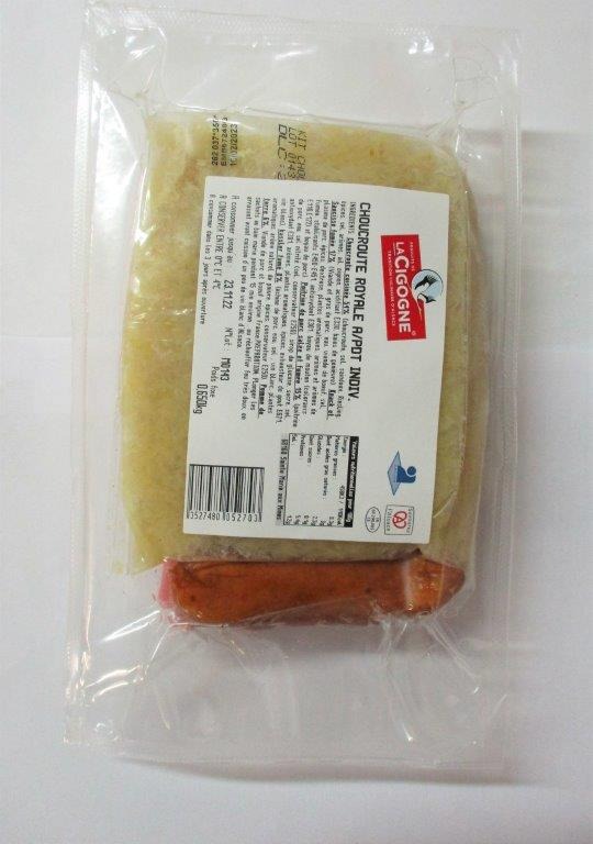 Choucroute royale individuelle Produits de la Cigogne : photo du produit rappelé le 03/11/2022