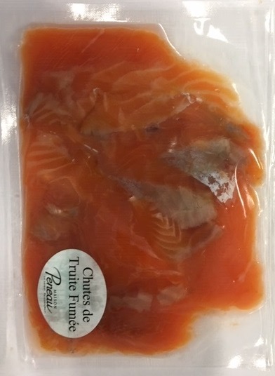 Chutes de truite fumée 150g Maison Peneau : photo du produit rappelé le 26/11/2021