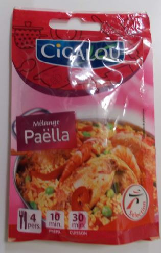 Cigalou melange paella 20g : photo du produit rappelé le 22/04/2021