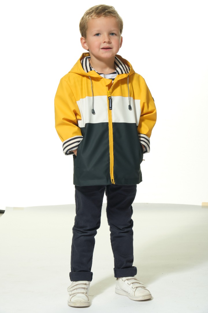 Ciré enfant tricolore avec capuche Hublot Mode Marine : photo du produit rappelé le 27/01/2023
