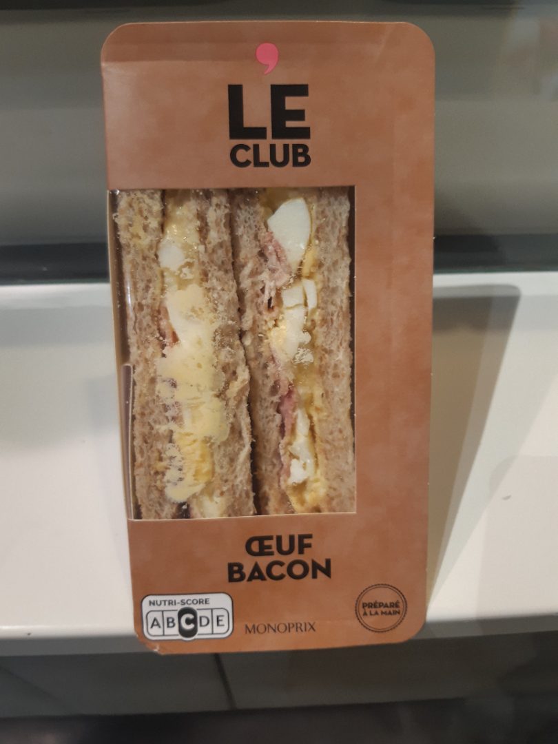 Club oeuf bacon 175g Daily Monop : photo du produit rappelé le 13/08/2026