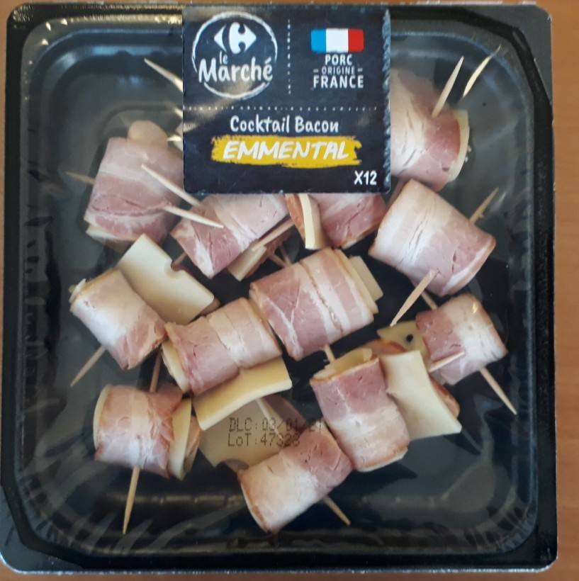 Cocktail bacon emmental Carrefour le Marche : photo du produit rappelé le 21/07/2026