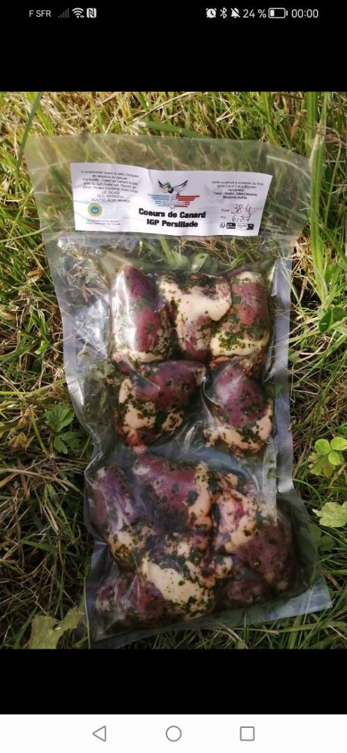 Cœur de canard IGP en persillade Ça Canarde : photo du produit rappelé le 19/08/2024