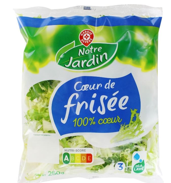 Coeur de frisee 100% coeur - 250g – notre jardin : photo du produit rappelé le 02/10/2023