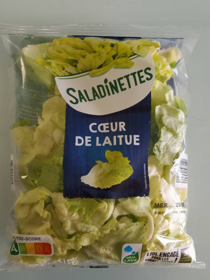Cœur de laitue Saladinettes : photo du produit rappelé le 22/06/2022