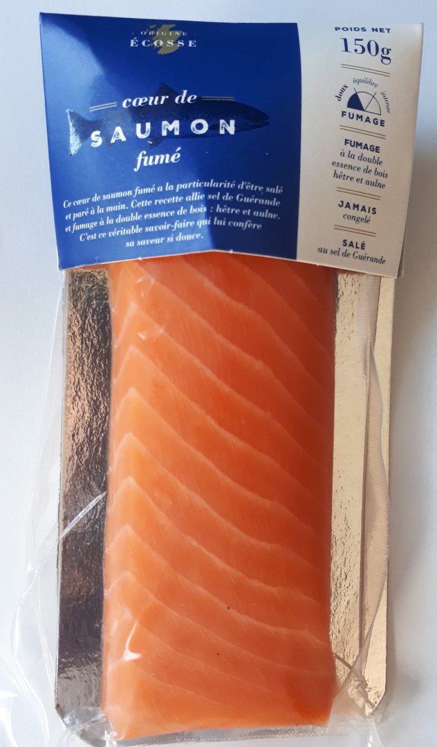 Coeur de saumon fumé ecosse 150g : photo du produit rappelé le 21/09/2021