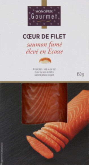 Coeur de saumon fume ecosse Monoprix Gourmet : photo du produit rappelé le 06/08/2025