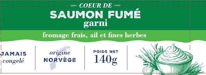 Coeur de saumon garni fromage blanc Grand Frais / Fresh / Mon-Marché.FR : photo du produit rappelé le 07/07/2026