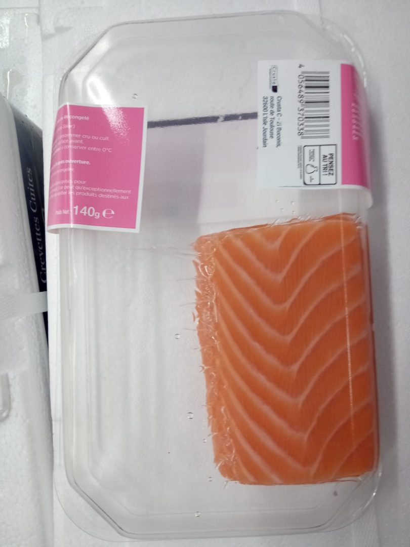 Coeur de saumon qualité sashimi : photo 2 sur 2 du produit rappelé le 15/12/2021