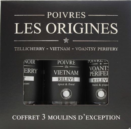 Coffret 3 moulins d’exception (moulin poivre voantsy perifery) : photo du produit rappelé le 26/02/2025