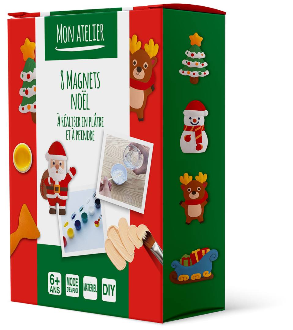 Coffret mes 8 magnets dinos a realiser en platre et a peindre Cartothèque : photo 2 sur 2 du produit rappelé le 21/08/2025