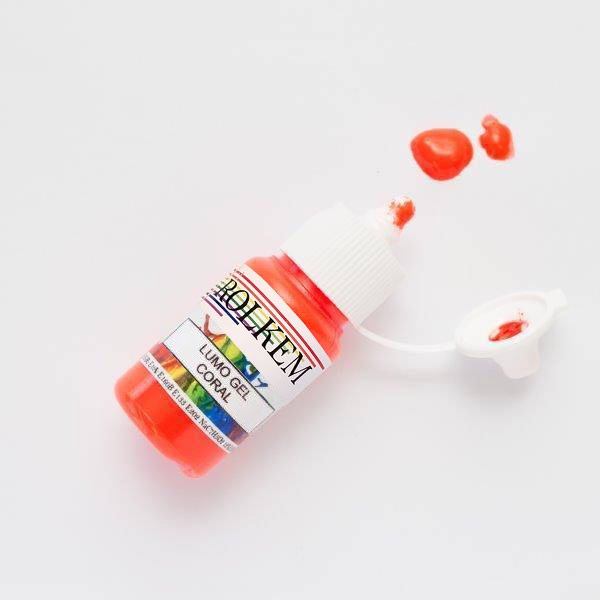 Colorant en gel alimentaire fluorescent orange corail 15ml de rolkem : photo du produit rappelé le 05/08/2021