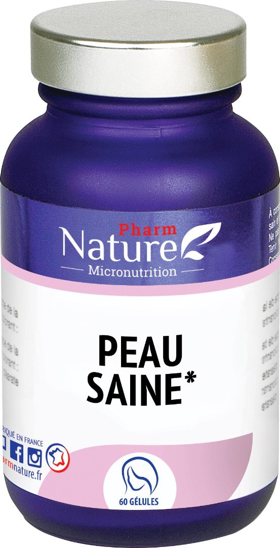 Complément aliimentaire peau saine Pharmnature Micronutrition : photo du produit rappelé le 07/07/2023