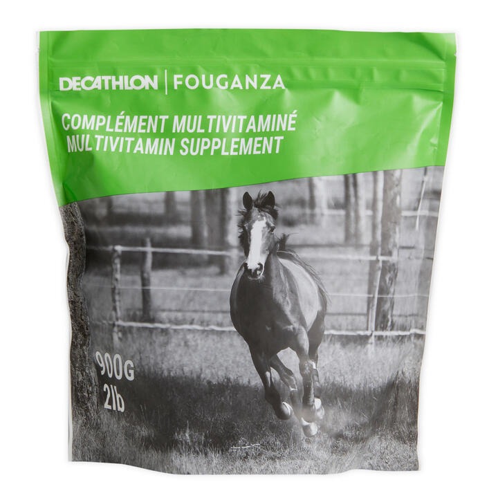 Complément alimentaire multivitaminé cheval et poney Fouganza : photo du produit rappelé le 23/09/2021