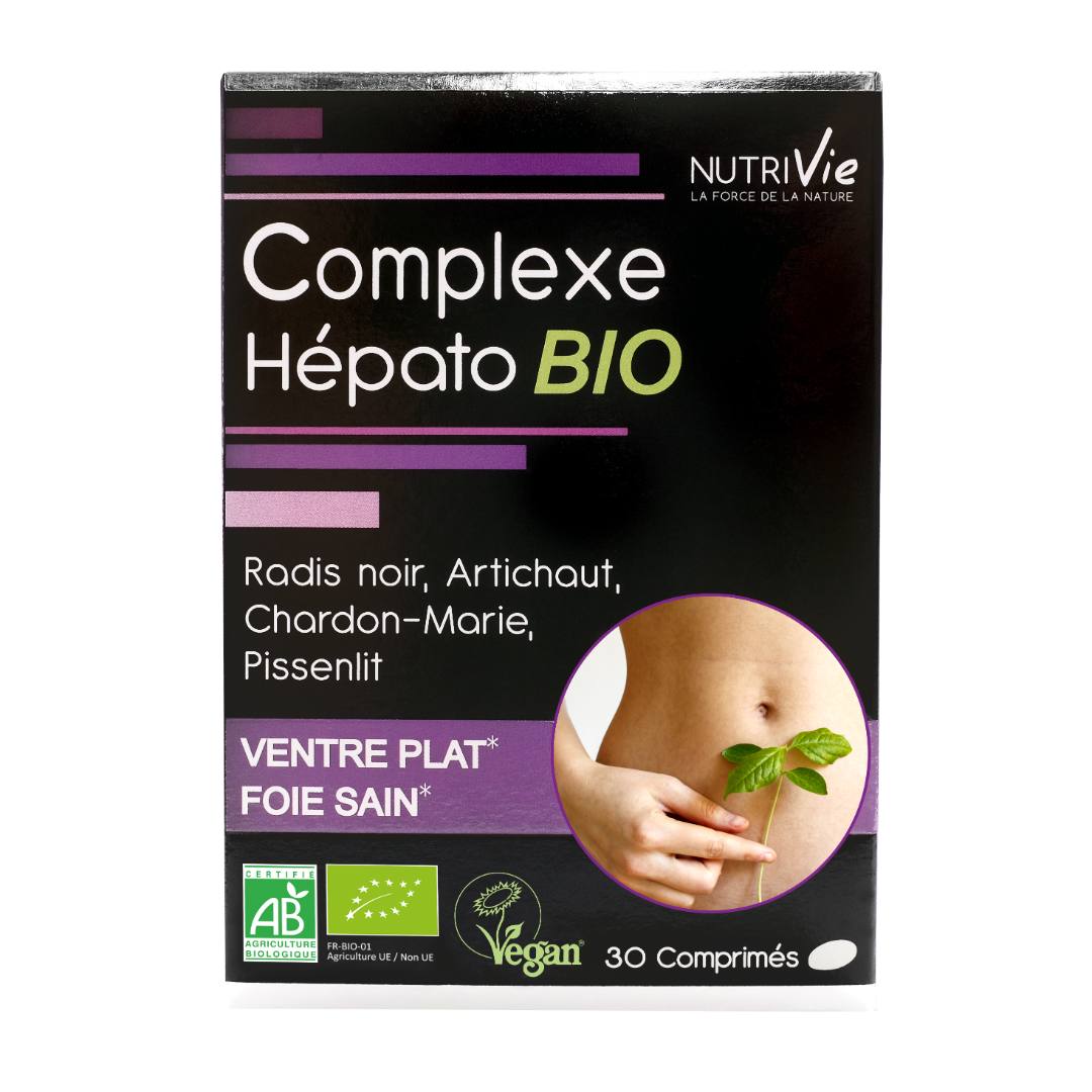 Complexe hépato bio 30 comprimés Nutrivie : photo du produit rappelé le 21/07/2021