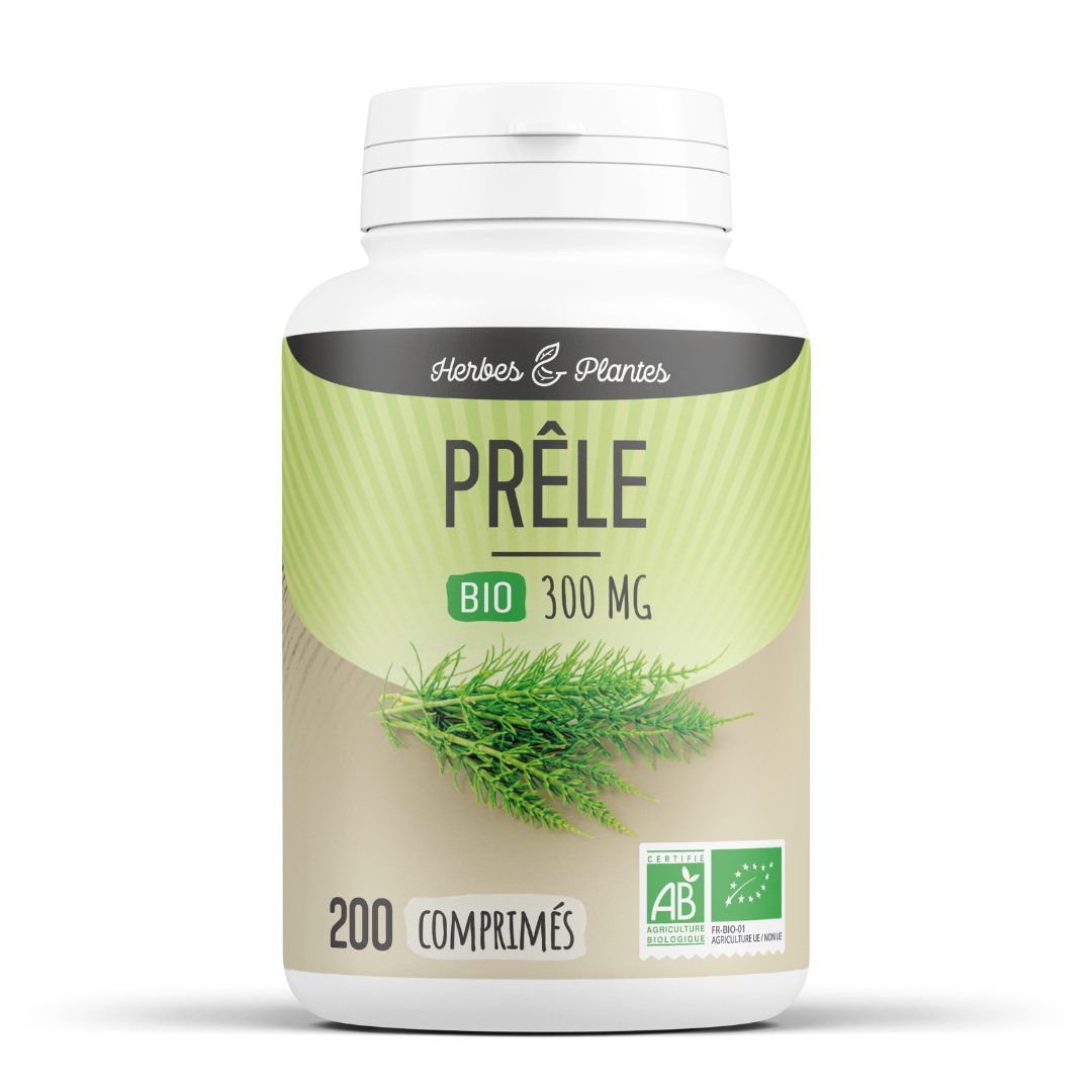 Comprimés de prêle biologique 300mg et gélules de prêle Herbes et Plantes : photo du produit rappelé le 11/12/2025