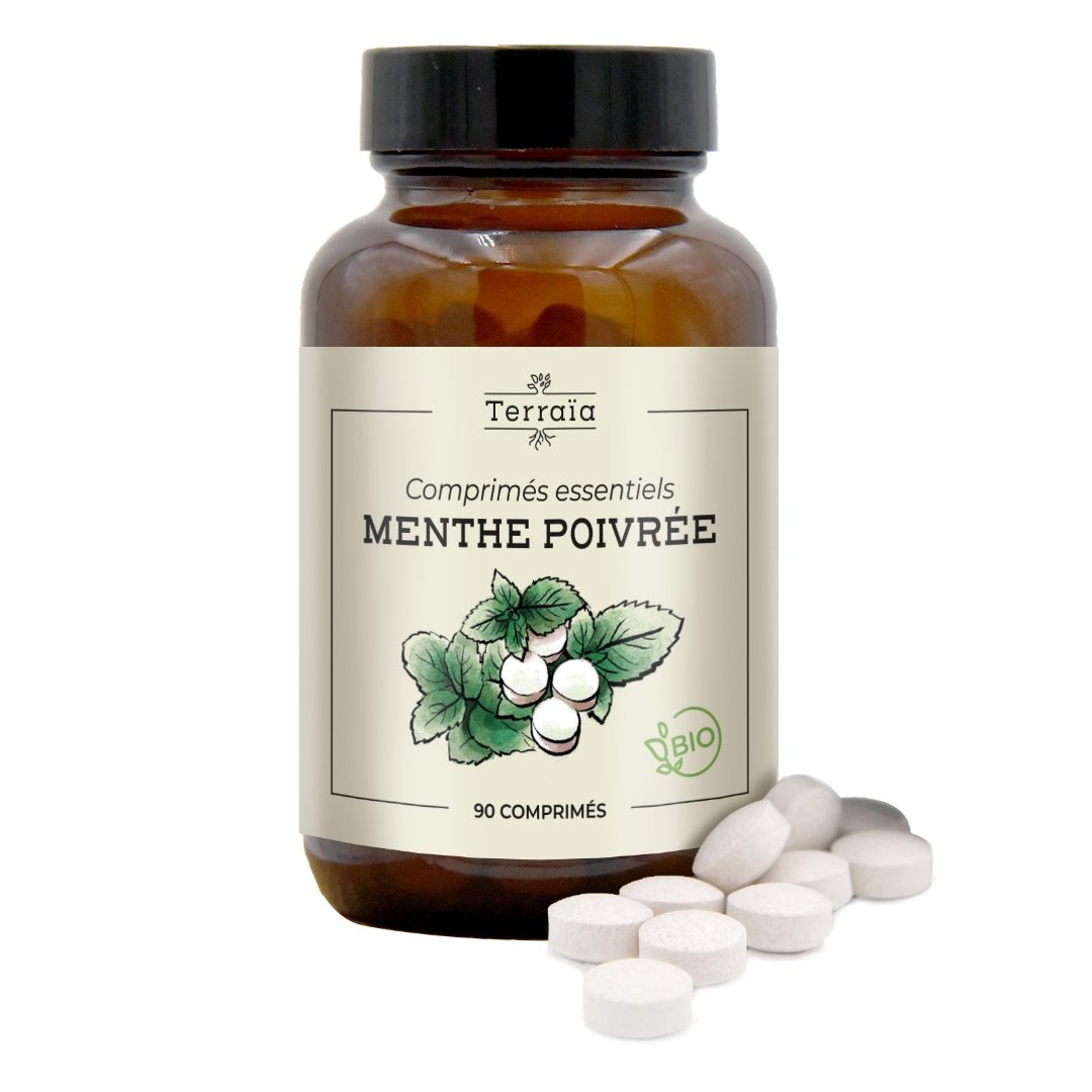 Comprimés essentiels menthe poivrée bio - 90 comprimés Terraia : photo du produit rappelé le 07/10/2021
