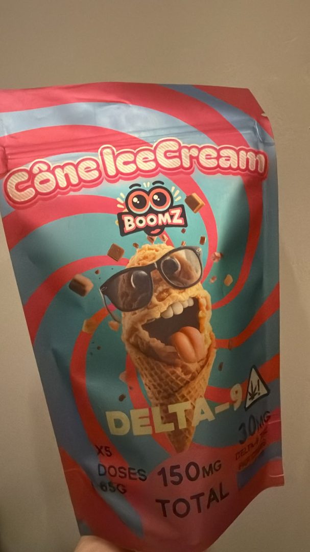 Cône ice cream 30 mg THC par cônes Boomz : photo du produit rappelé le 21/10/2026