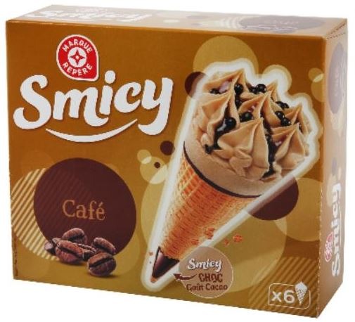 Cônes café x6 426 g Smicy : photo du produit rappelé le 29/07/2021