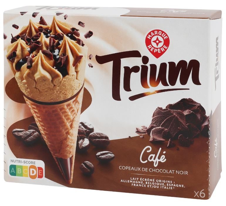 Cônes café x6 426g Trium : photo du produit rappelé le 29/07/2021