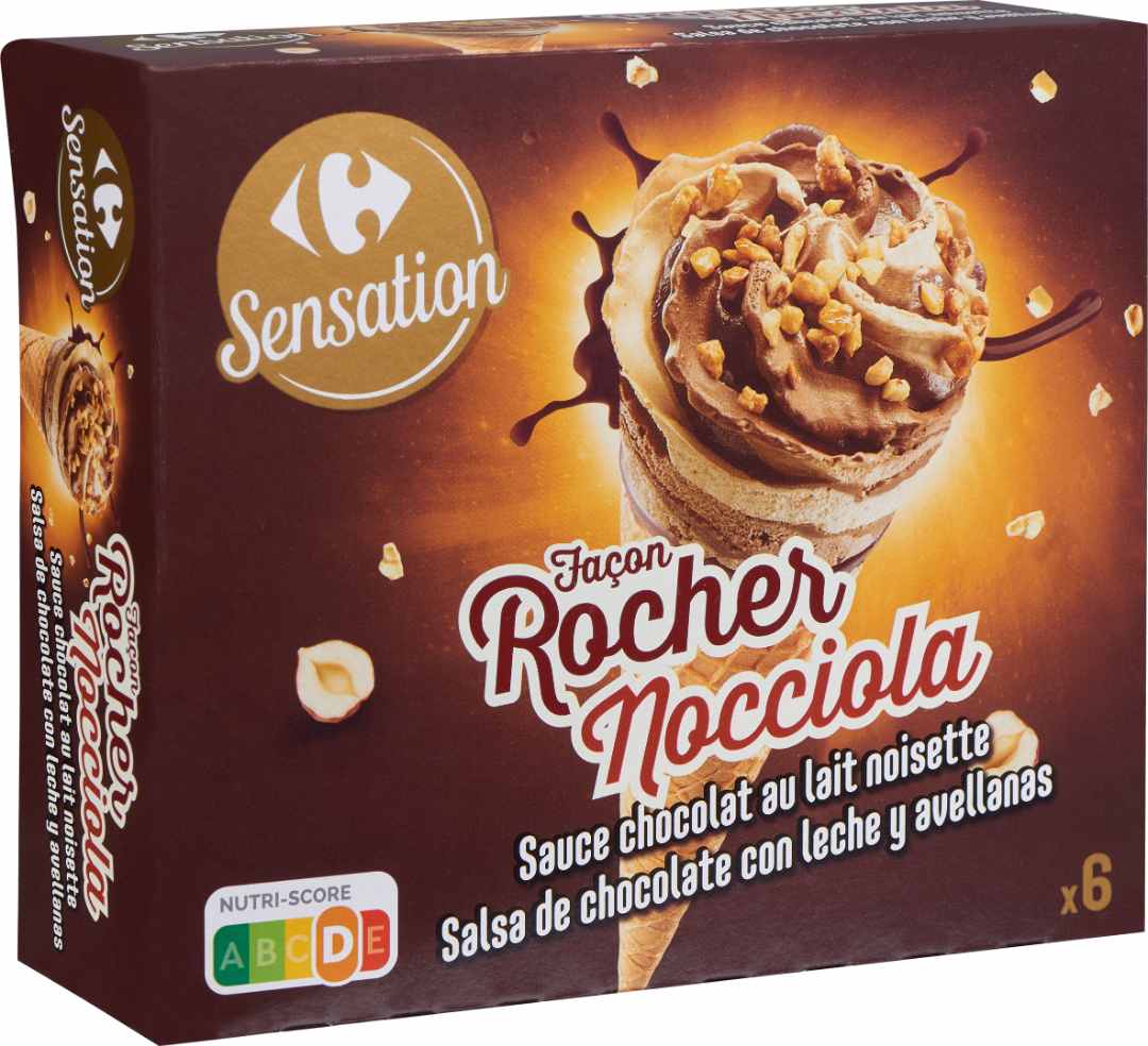 Cônes façon rocher (x6) Carrefour sensation 660ml : photo du produit rappelé le 03/12/2021