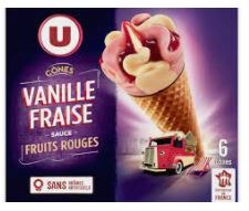 Cônes x6 384g U : photo du produit rappelé le 03/08/2021
