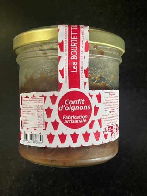 Confit d'oignons Les Bouriettes : photo du produit rappelé le 10/02/2026