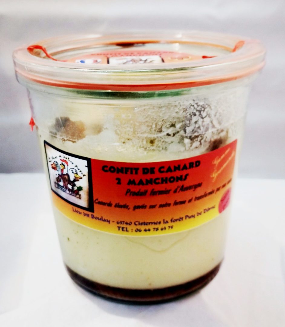 Confit de canard 2 et 4 manchons La Ferme au Délice Royal : photo du produit rappelé le 14/02/2024