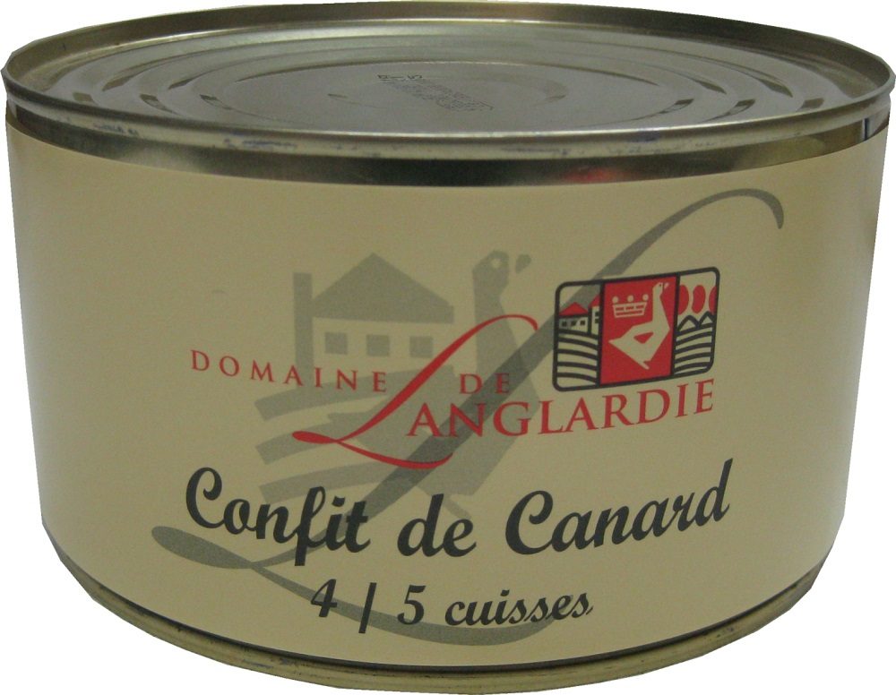Confit de canard 4 cuisses 1250 grammes Domaine de Langlardie : photo du produit rappelé le 09/09/2025