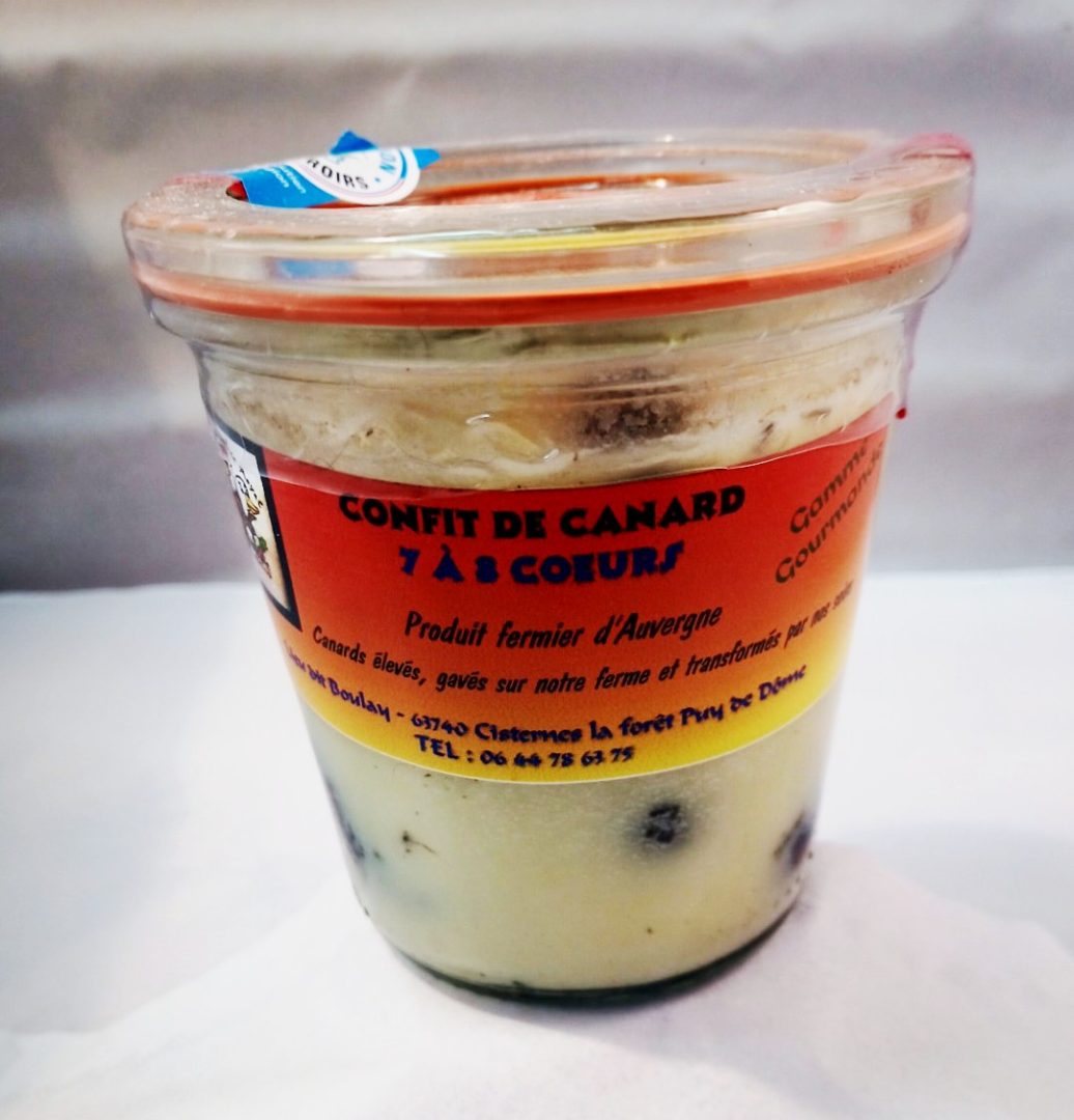 Confit de canard coeurs La Ferme au Délice Royal : photo du produit rappelé le 14/02/2024