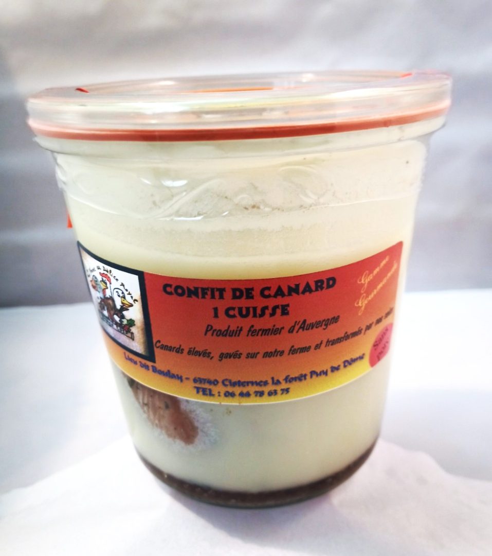 Confit de canard cuisses par 1 et par 2 La Ferme au Délice Royal : photo du produit rappelé le 14/02/2024