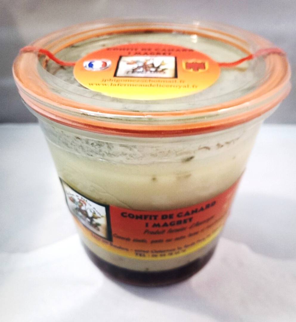 Confit de canard magret par 1 et par 2 La Ferme au Délice Royal : photo du produit rappelé le 14/02/2024