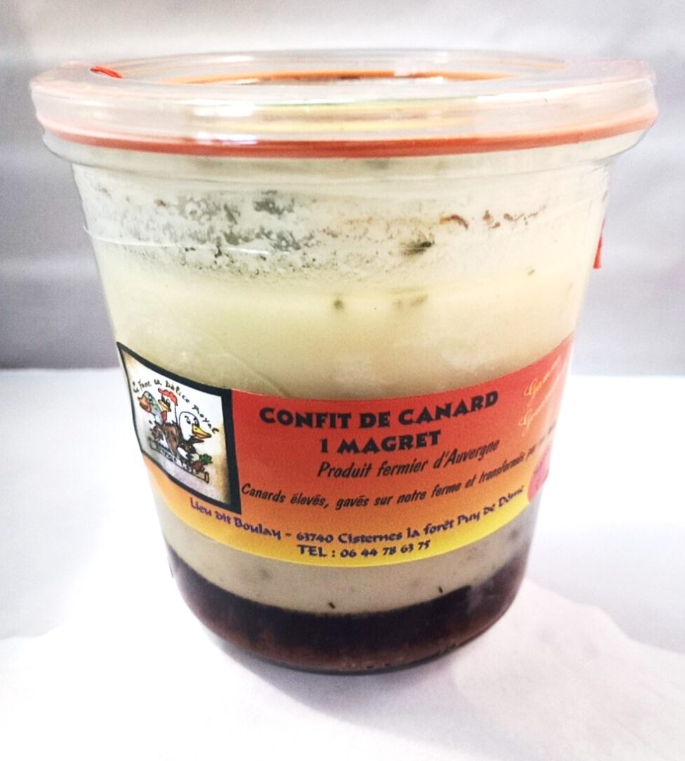 Confit de canard magret par 1 et par 2 La Ferme au Délice Royal : photo 2 sur 2 du produit rappelé le 14/02/2024