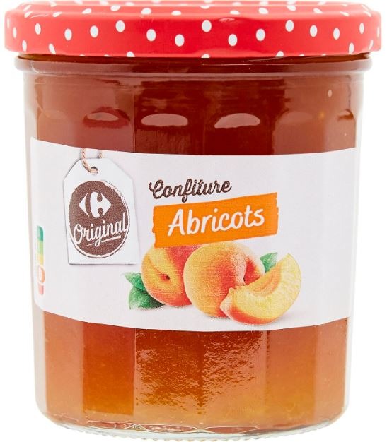 Confiture abricot Carrefour Original : photo du produit rappelé le 02/09/2022