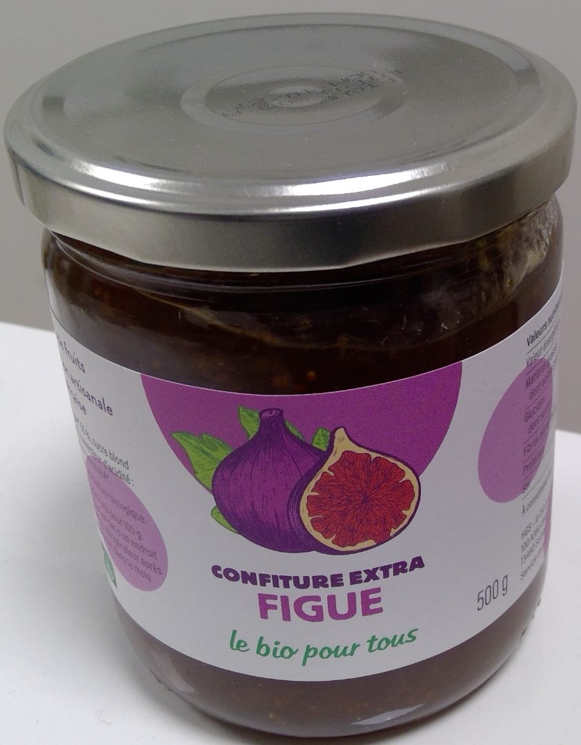 Confiture extra figue (500g) bio pour tous : photo du produit rappelé le 18/12/2024
